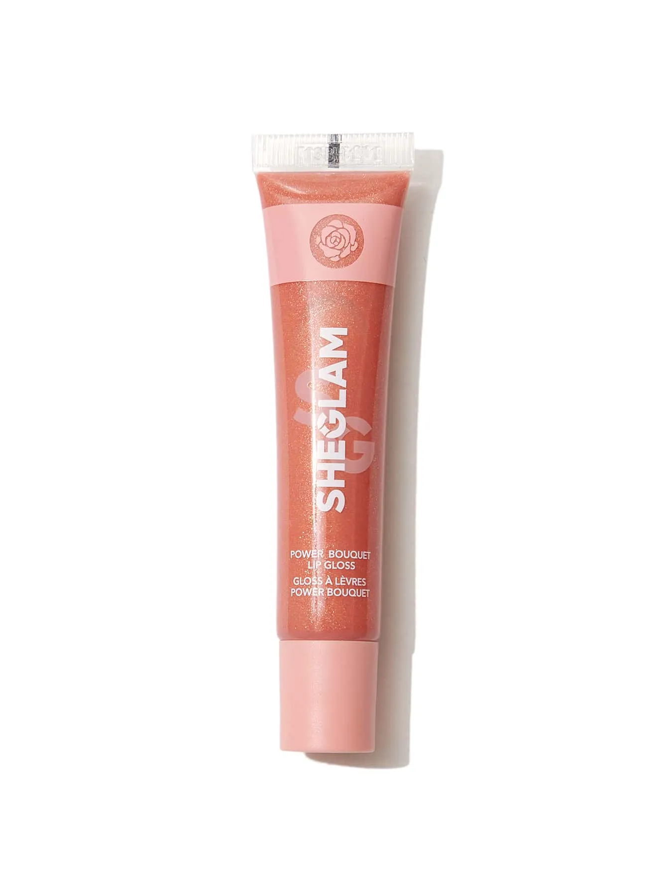 SHEGLAM Power Bouquet Lip Gloss -Power Petals  Shiny Tinted Moisturizing Lip Gloss Plumping Non-Sticky Lip Oil Repairing Cherry Blossom Extract Lip Care